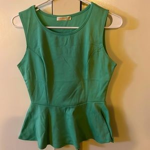 Agaci peplum top, green